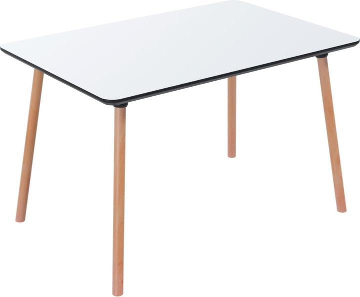 Actual product image Paperflow PALOMBA Bistro table wood white 120.0 x 80.0 x 75.0 cm