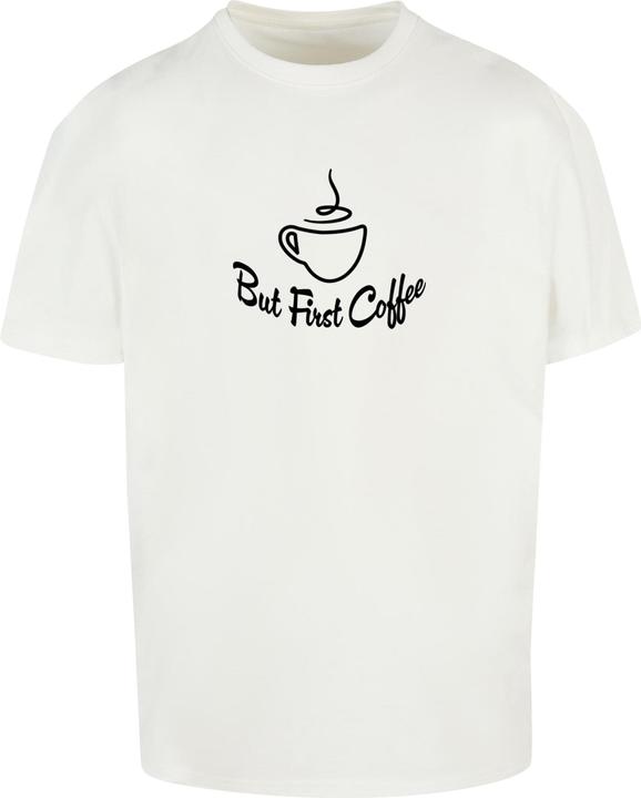 Actual product image Merchcode But First Coffee Heavy Oversized Tee - 117871 (S)