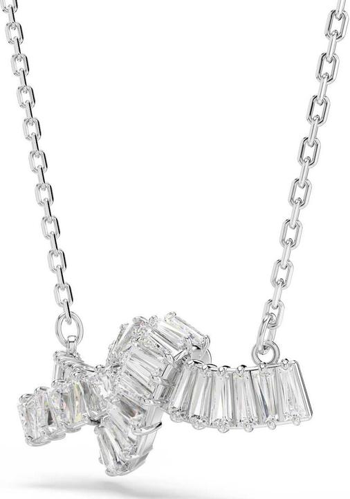Produktbild Swarovski Matrix Halskette Baguette Schliff Knoten Weiss Rhodiniert (Swarovski Metall)