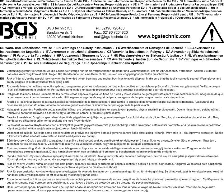 Produktbild BGS Vorderachs-Querlenkerbuchsen-Werkzeug für VAG