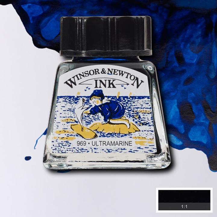 Produktbild Winsor & Newton Drawing Ink 14ml Ultramarine 660 (Blau)