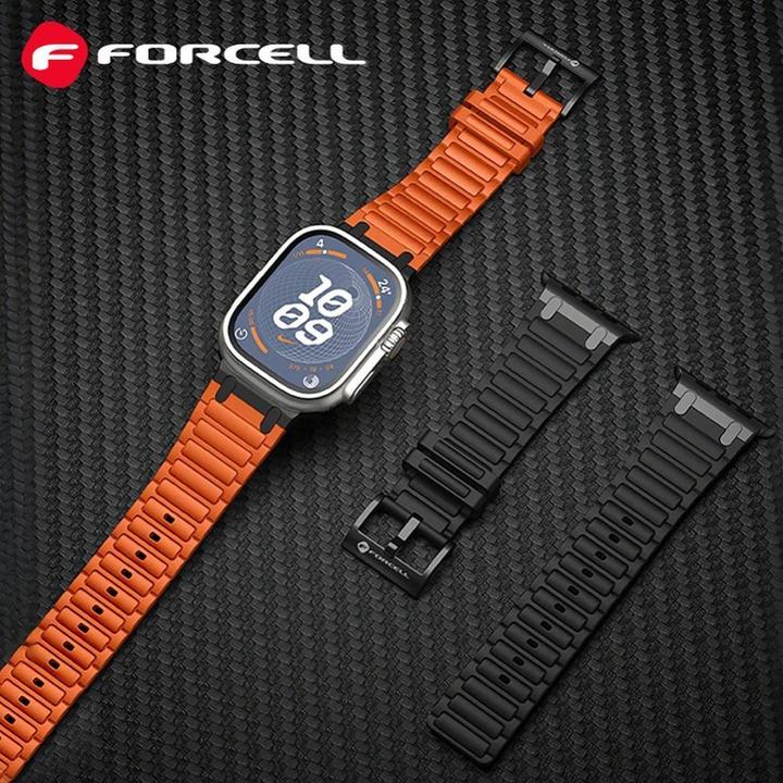 Image du produit Forcell Strap F-DESIGN FA06 silicone strap for APPLE Watch 42 / 44 / 45 / 49 mm blue (Silicone)