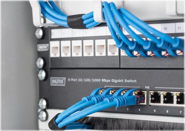Actual product image Digitus 10 Inch 8 Port Gigabit Ethernet PoE+ Switch, L2+ Managed (8 Ports)