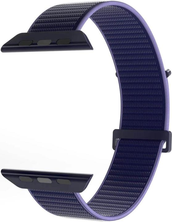Actual product image Puro Nylon Sport - Pasek do Apple Watch 42/44/45/49 mm (Granatowy) (42 mm, 44 mm, 45 mm, 49 mm, Nylon, Metal)