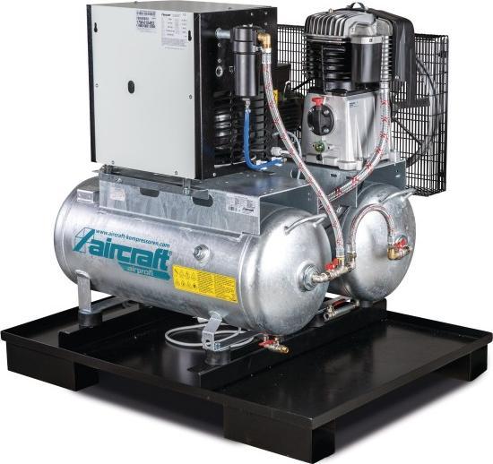 Produktbild Stürmer Stationärer Kolbenkompressor AIRPROFI DUO 703/2x75/13 K - mit 2x 75 Liter-Druckluftbehältern und Käl