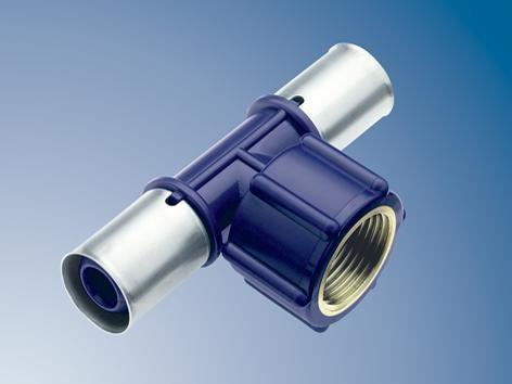 Produktbild Wavin 16x1/2x16 mm Tigris plast pres t-stykke m/muffe t/alupex