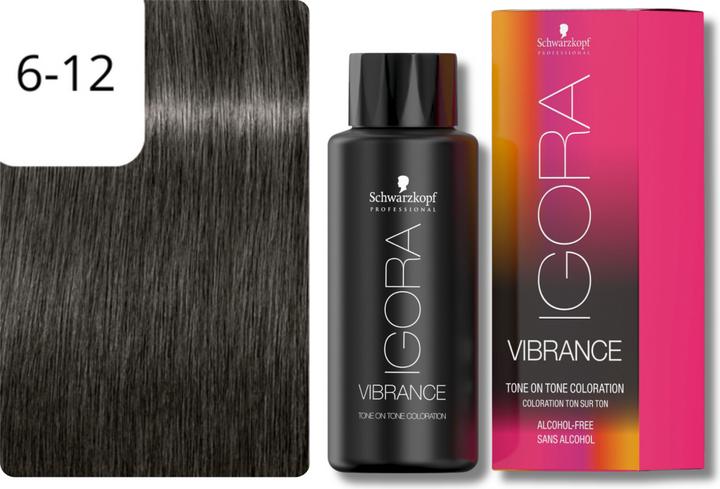 Actual product image Schwarzkopf Professional IGORA VIBRANCE Tone On Tone Colouration (6-12 Dark blond Cendré Ash)