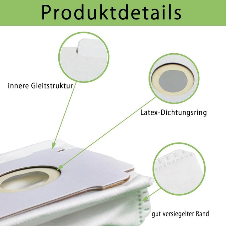 Produktbild E-Hao Staubsaugerbeutel-Set für Roomba i, s, j & Combo (14er-Pack) (14 x)