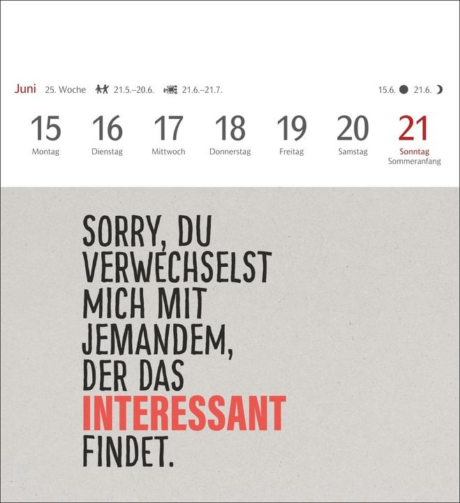 Produktbild Harenberg Typo-Sprüche-Kalender Postkartenkalender 2026 - Mit 53 Postkarten (Deutsch)