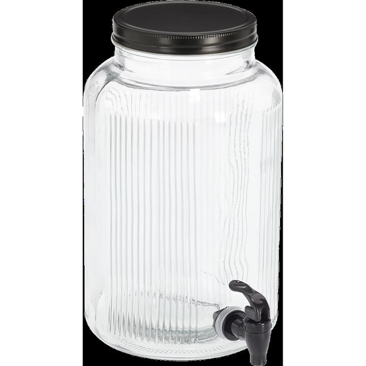 Zeller Present Getränkespender Glas mit Metalldeckel 3.9 l ø 16x25 cm