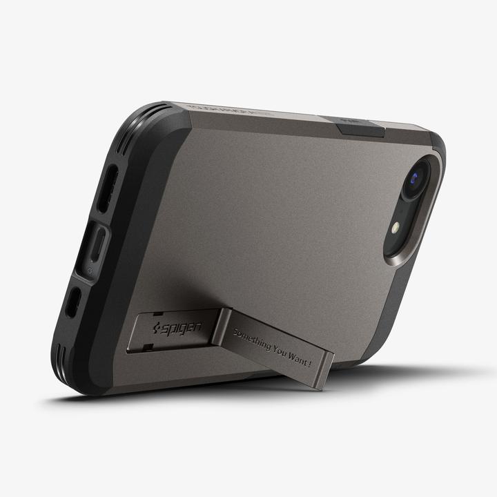 Produktbild Spigen Tough Armor Case with MagSafe for iPhone 16e with Stand - Gray (Apple iPhone 16e)