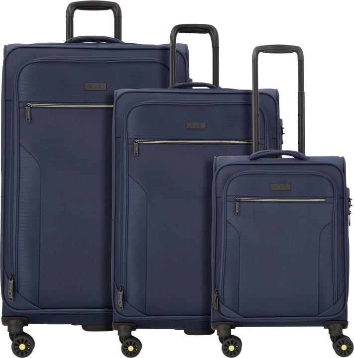 Actual product image D&N Travel Line 9704 4-wheel suitcase set, 3-piece with stretch fold (220 l, XL (from 140l))