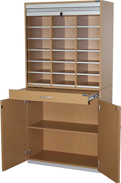 Immagine prodotto eurokraft pro Armadio di cernita con tapparella e tavolo di cernita (91,5 x 44 x 186,5 cm)