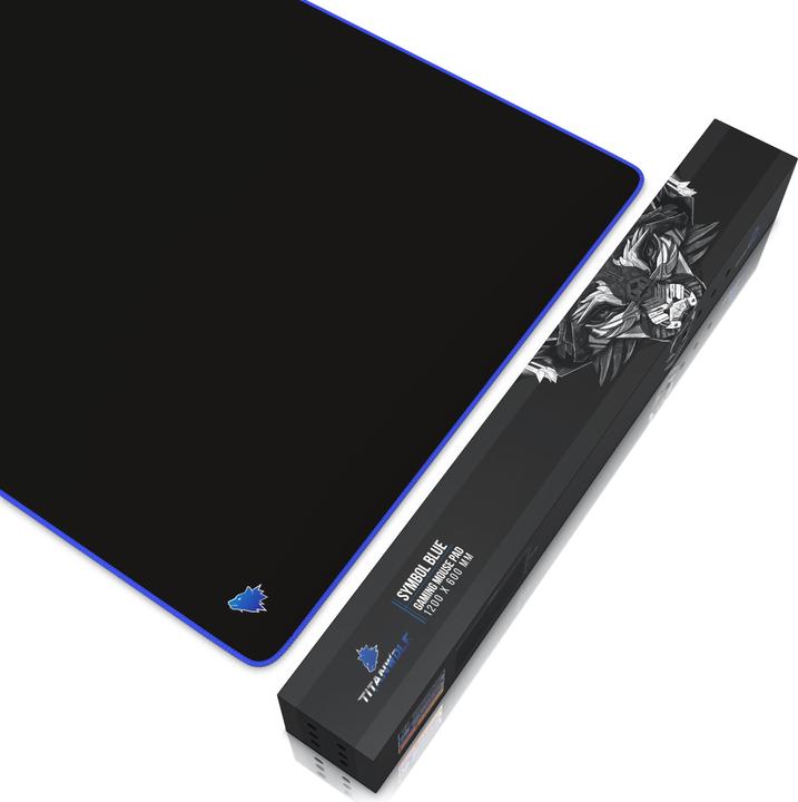 Actual product image Titanwolf Gaming Mouse Pad, XXXL Speed Mouse Mat 1200 x 600 mm, Speed & Precision, Symbol Blue