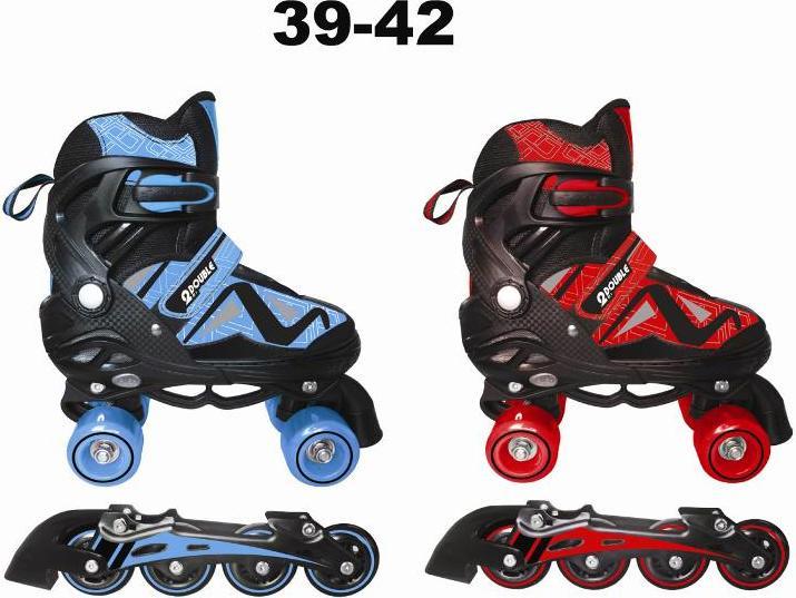 Image du produit Power Play Patins à roulettes Double 2-en-1, bleu TAILLE 39 - 42 (40)