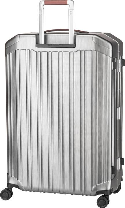 Piquadro PQ-Light - Ultra Slim Grosser Hartschalentrolley Schwarz/Leder (67 l, L (90 - 115l))