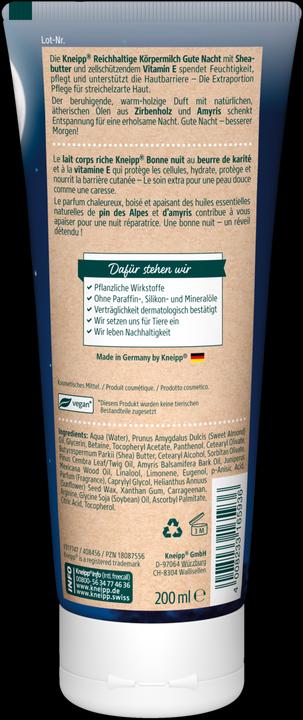 Produktbild Kneipp Reichhaltige Körpermilch Gute Nacht (Körpermilch, 200 ml)
