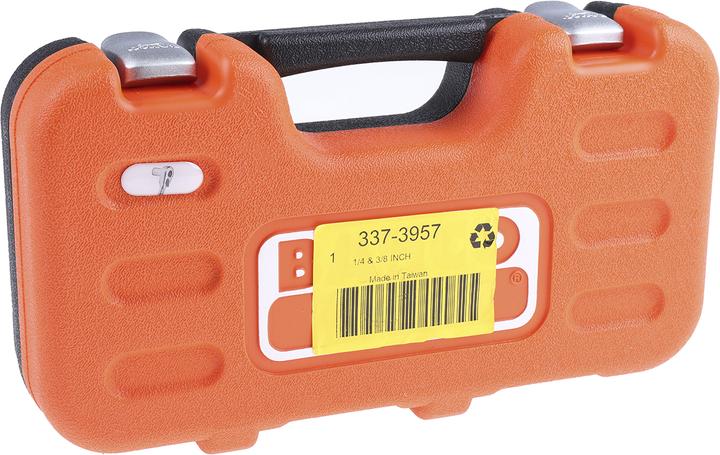 Produktbild Bahco 1/4"- und 3/8"-Steckschlüssel-Satz, metrisch, Sechskant, inklusive Umschaltknarre - 34-teilig (3/8")