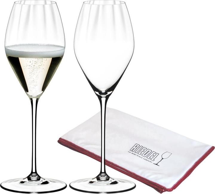 Produktbild Riedel Performance Champagnergläser inklusive Poliertuch (37.50 cl, 2 Gläser, Sektgläser)