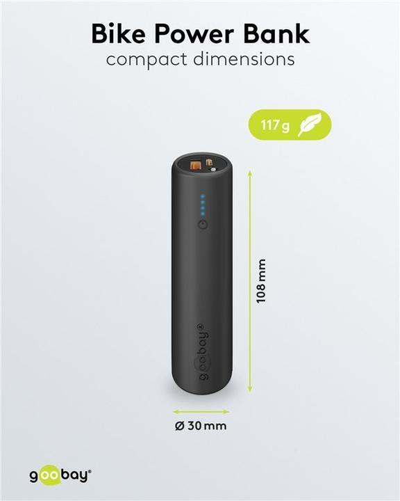 Produktbild Goobay Bike-Powerbank ideal zur Montage am Rahmen (5000 mAh)