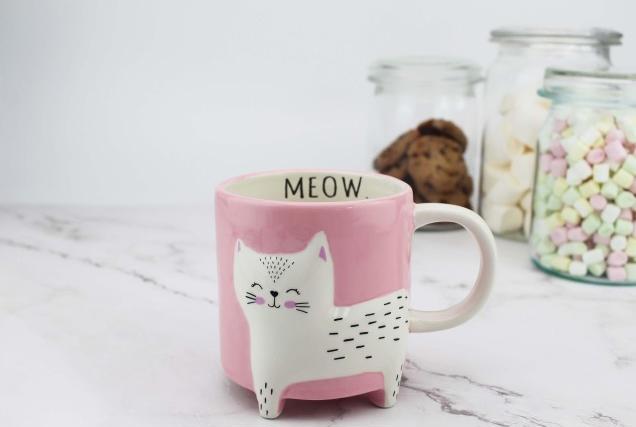 Produktbild Winkee Kaffeebecher Cute Animal - Katze (500 ml, 1 x)