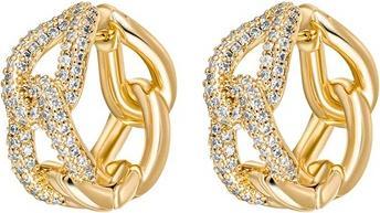 Image du produit Crystalp Massive Gold-Plated Earrings With Crystals Luxury 42311.G