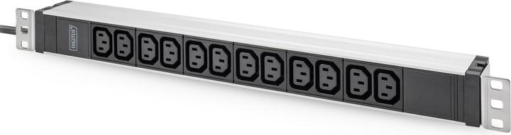 Produktbild Digitus 1U Aluminum PDU rackmountable 12xC13 16A 230VAC 50/60Hz Safety plug