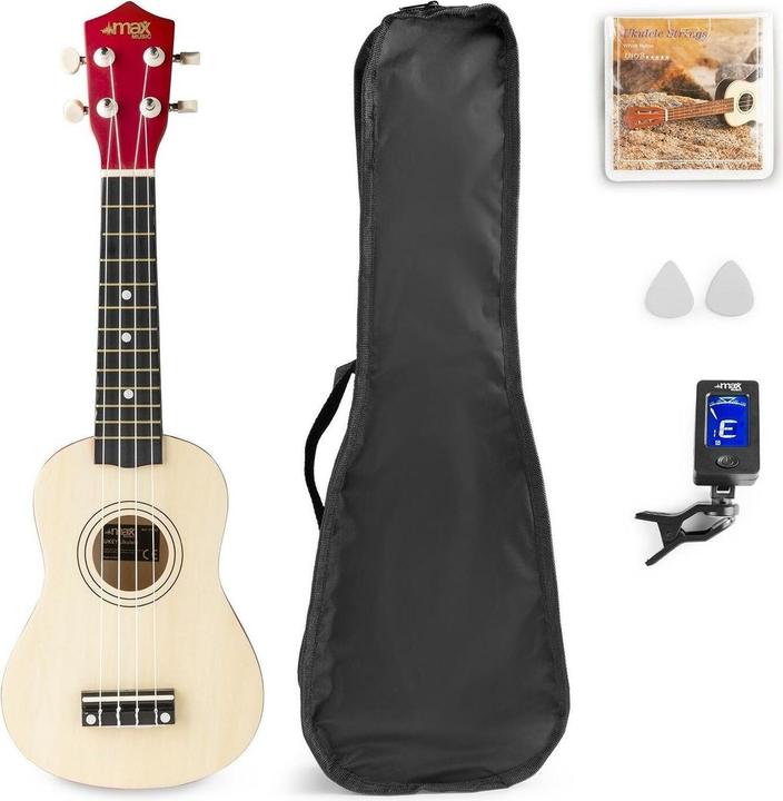 Image du produit Max Ukulele UKEY Set Soprano Natural 21 inch (Soprano, Soprano)
