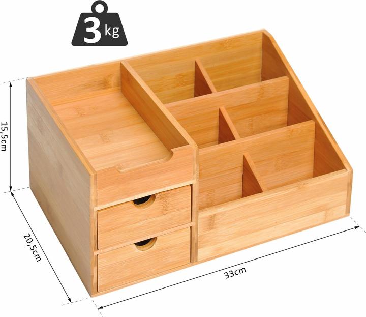 Produktbild Homcom Schreibtischorganizer mit 2 Schubladen