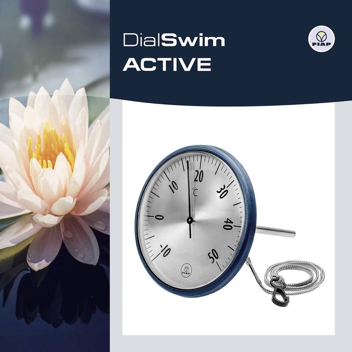 Produktbild Fiap DialSwim ACTIVE Poolthermometer Edelstahl, Blau (eloxiert)