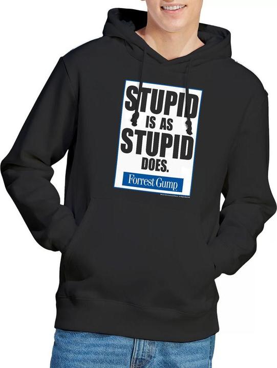 Immagine prodotto Forrest Gump Stupid Is Felpa con Cappuccio Uomo (XL)
