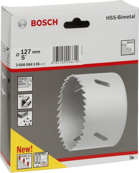 Produktbild Bosch Professional Zubehör Lochsäge HSS-Bimetall für Standardadapter, 127 mm, 5-Zoll (127 mm)