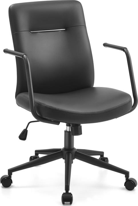 Image du produit Songmics Chaise de bureau avec dossier rembourré et accoudoirs, noir
