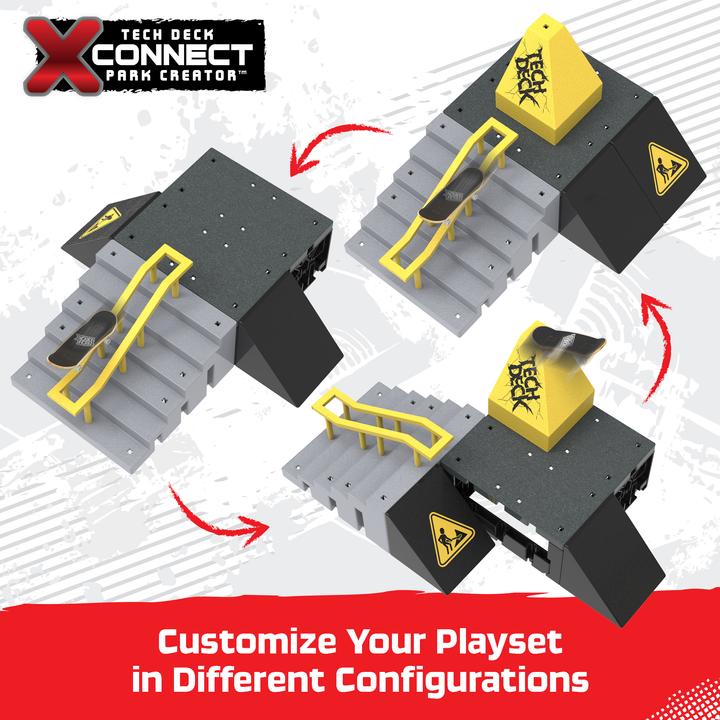 Actual product image Spin Master Tech Deck, Pyramid Shredder, X-Connect Park Creator, set di rampe da personalizzare e costruire con