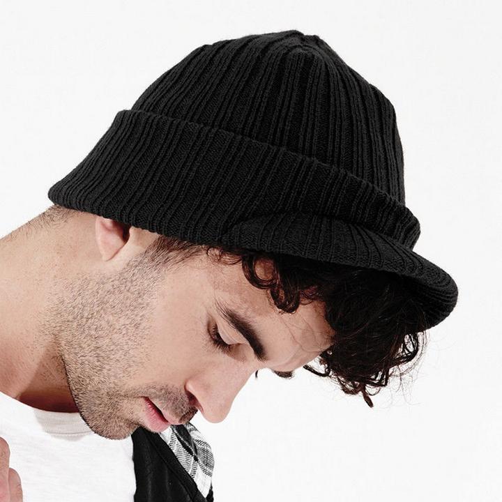 Image du produit Beechfield Bonnet d'hiver Bonnet tricoté avec visière (Taille unique)