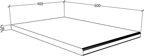 Actual product image VCM Worktop Kitchen Worktop Kitchen Furniture Worktop Kitchen Esilo (40 x 40 x 3 cm)