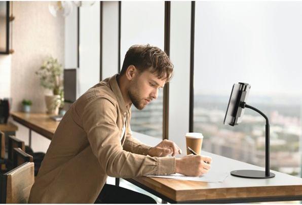 Actual product image Durable TWIST COMBI tablet holder black Table stand