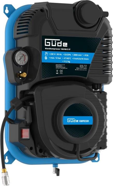Produktbild Güde - Wandkompressor 160/08/2 ST (8 Bar, 90 l)