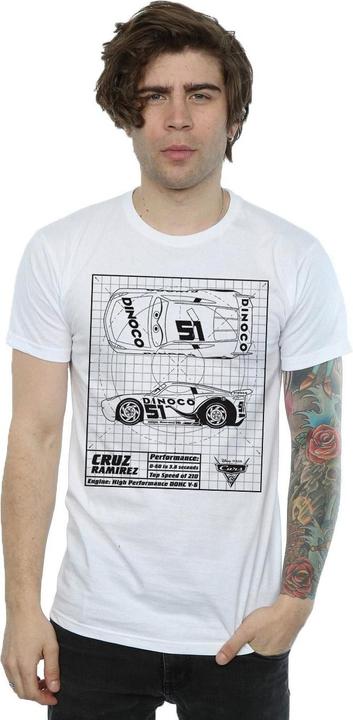 Immagine prodotto Disney Cars Cruz Ramirez Blueprint Maglietta Uomo (3XL)