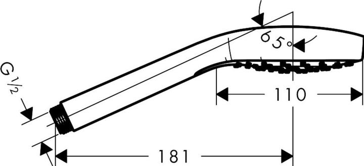 Image du produit hansgrohe Croma E 110 1 type de jet (1 Types de jets, 16 l/min)