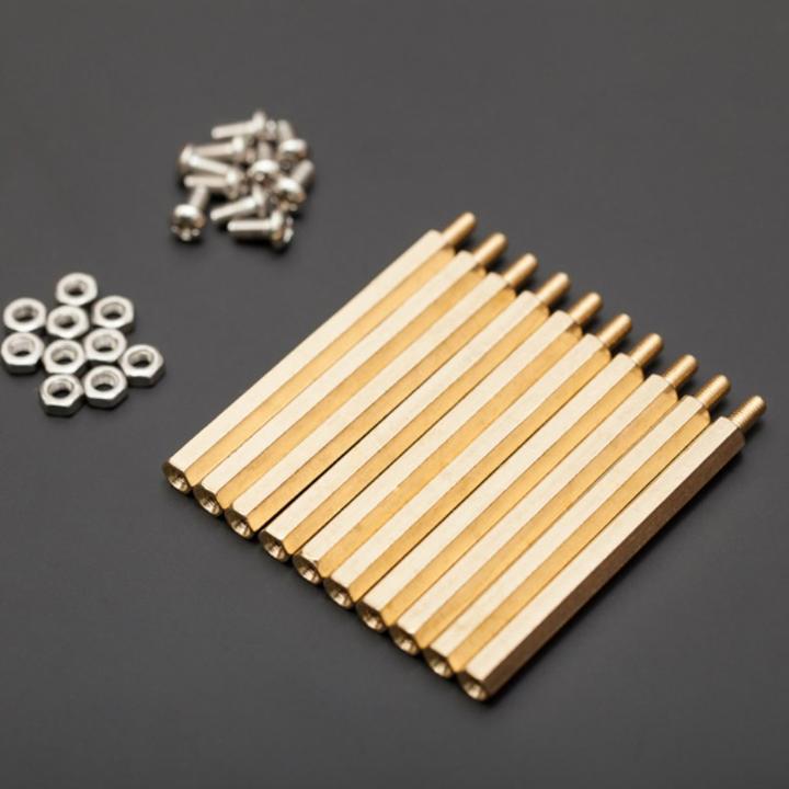 Produktbild DFRobot M3x50mm Messing Distanzbolzen Abstandhalter Set 10 Stück