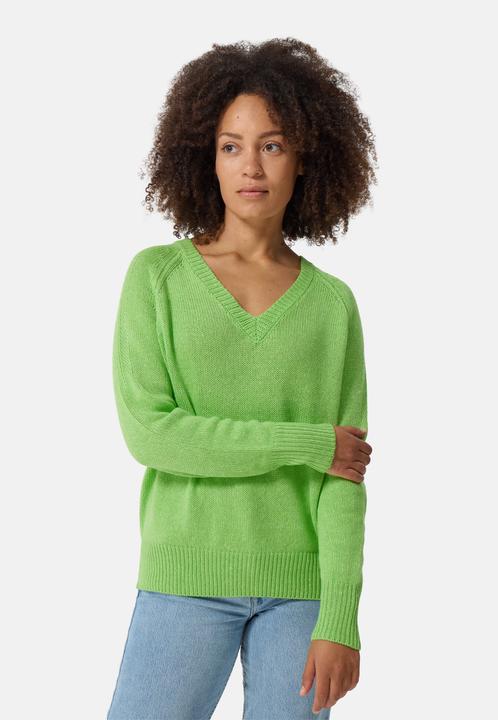 Immagine prodotto Cash-Mere Maglia in cashmere di seta con scollo a V in stile oversize (L)