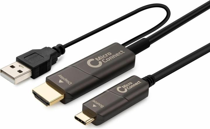 Immagine prodotto MicroConnect USB3.1CHDMI10OP Cavo video adattatore 10 m USB Type-C HDMI Nero (10 m, HDMI)