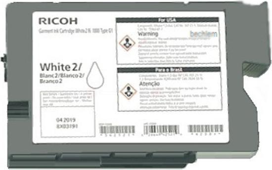 Actual product image RICOH 200 ml - white - original - garment ink cartridge (W)