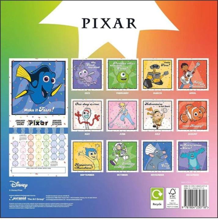 Actual product image Disney Pixar 2025 30X30 Brochure Calendar (30 x 30 cm, German)
