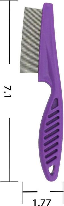 Image du produit JTI Peigne à poux - acier inoxydable - manche violet