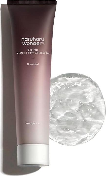 Actual product image Haruharu Wonder Wonder Black Rice Moisture Soft Cleansing Gel 100ml - Fermented Black Rice Face Wash Foam Cleanser (Gel, 100 ml)