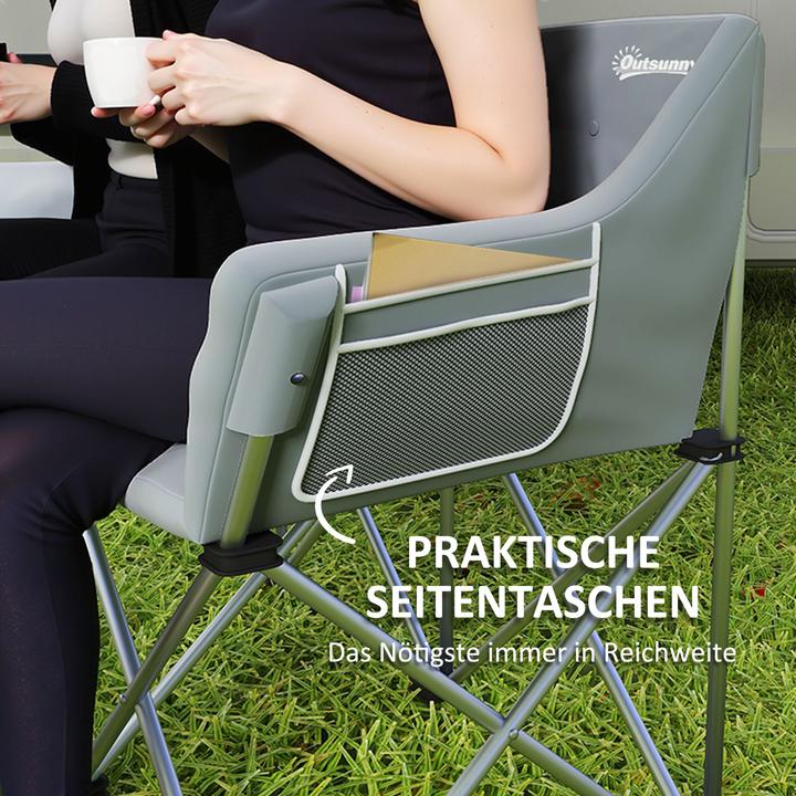 Immagine prodotto Outsunny Campingstuhl Metall, Oxfordstoff Grau