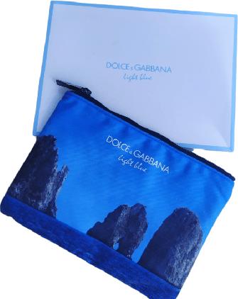 Dolce & Gabbana Hellblauer Kulturbeutel Gwp Textile Pouch (Hellblau)