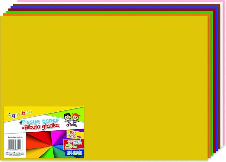 Actual product image Gimboo Tissue paper bulk, 50x70cm, 24 sheets, various colours (24 x)